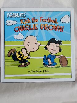 KICK THE FOOTBALL CHARLIE BROWN HARDCOVER CHILDS BOOK