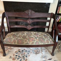 Antique Settee And 2 Chairs