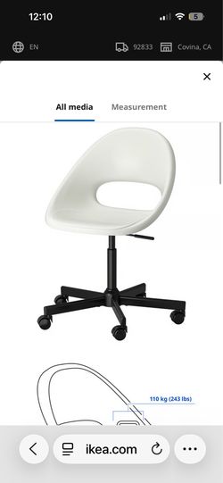 IKEA white swivel chair