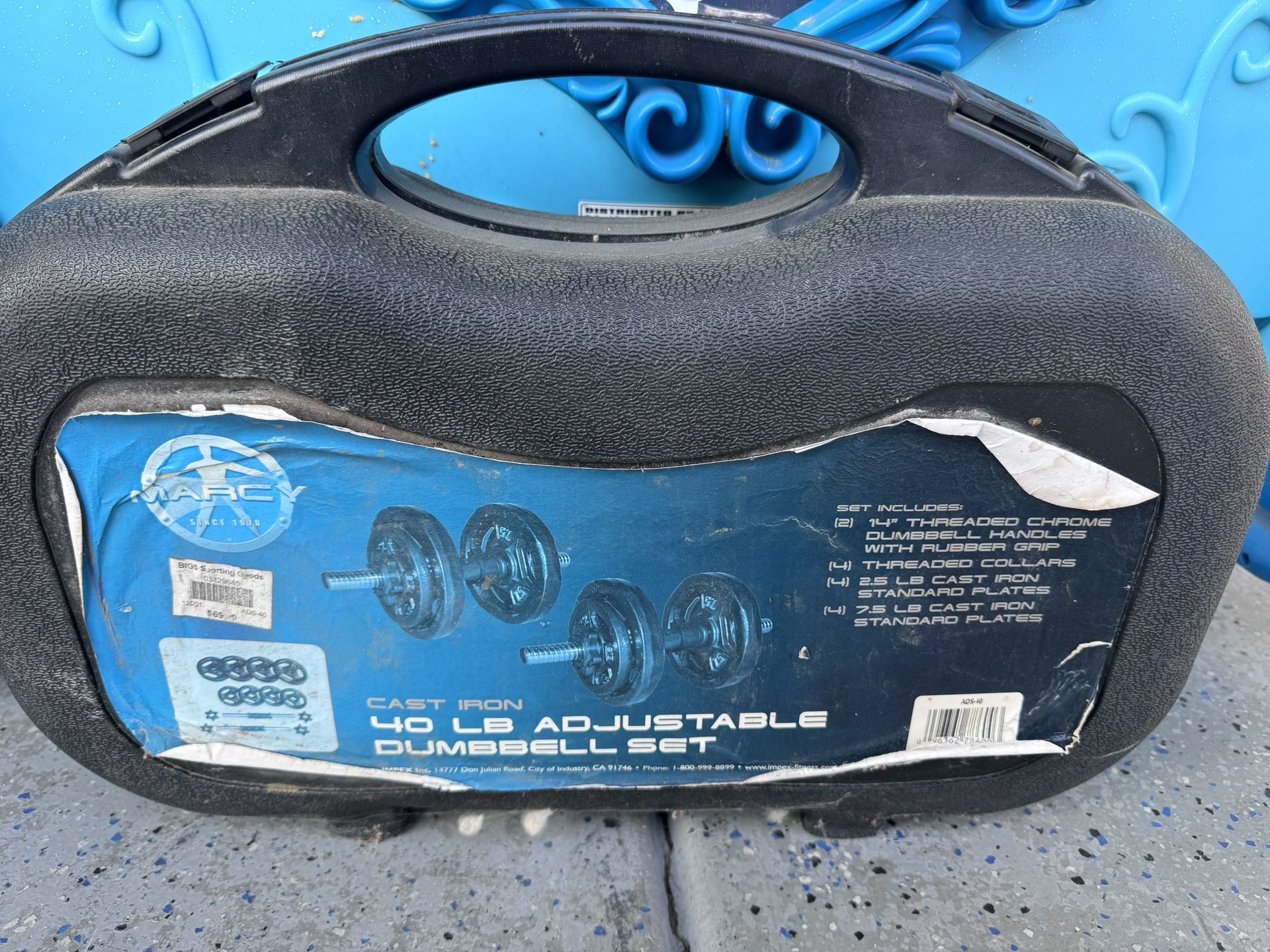 40lb Adjustable Dumbbell Set