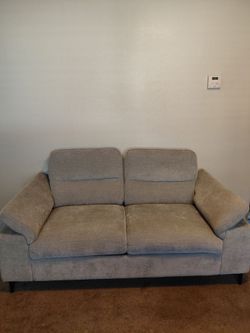 Gray couch loveseat