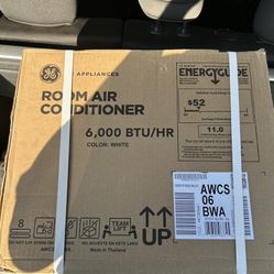 Window Air Conditioner Unit, 6,000 BTU
