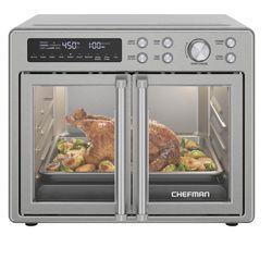 Chefman 10-in-1 Stainless Steel French Door Toaster Oven Air Fryer Brand New In Box 