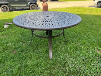 Outdoor cast aluminum table H29” x  W54”
