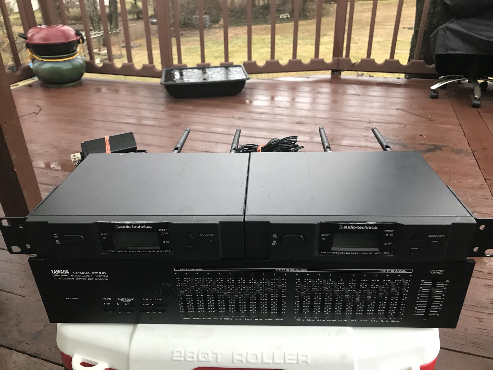 Yamaha Equalizer GE-30 and Audio-Technica Receiver