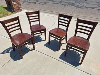 10 walnut commercial dining chairs