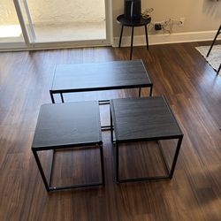 Coffee table & two side tables
