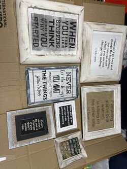 Set Of Framed Sayings And Positive Quotes 