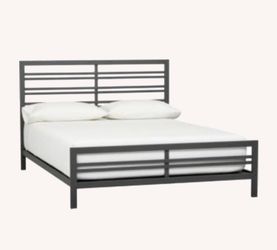 Crate & Barrel king metal bed frame