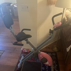 Black Foldable Stationary Bike