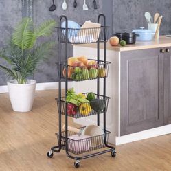 4 Tier Rolling Basket