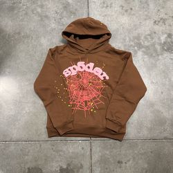 Sp5der Brown Hoodie