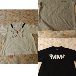 Moving sale! Uniqlo Disney shirts,Champion shirt bundle