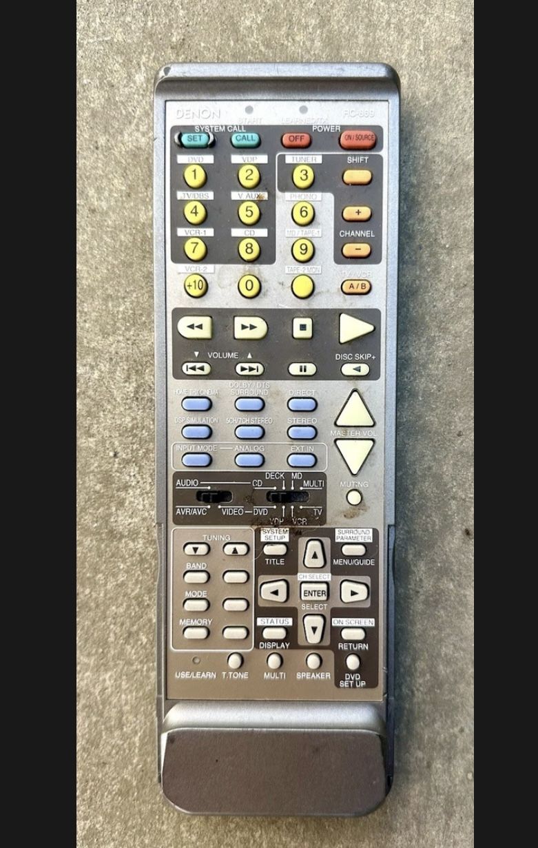 DENON RC-869 HOME AUDIO RECEIVER REMOTE CONTROL AVR-4800 Sub RC-853 AVR-5700