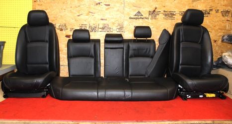 🔥 BMW F10 Nappa Leather Heated Seat Set Black OEM 528i 535i 550i 2014-2016 🔥