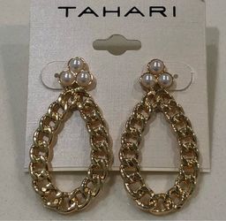 Tahari Gold Toned Earrings