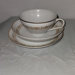 2 Tea SETS , Saucer Service Plate And Tea Cup 6 Pieces