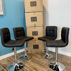 NEW! $70 EACH Black Bar Stools Barstool Chairs