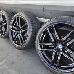 New Take Offs 20" BMW M8 M5 Factory Black Wheels Rims Tires OEM 