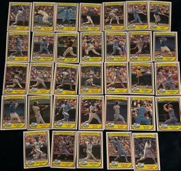 1984 Drake’s Big Hitters Complete 33-Card Baseball Set – Ripken, Brett, Jackson, Schmidt