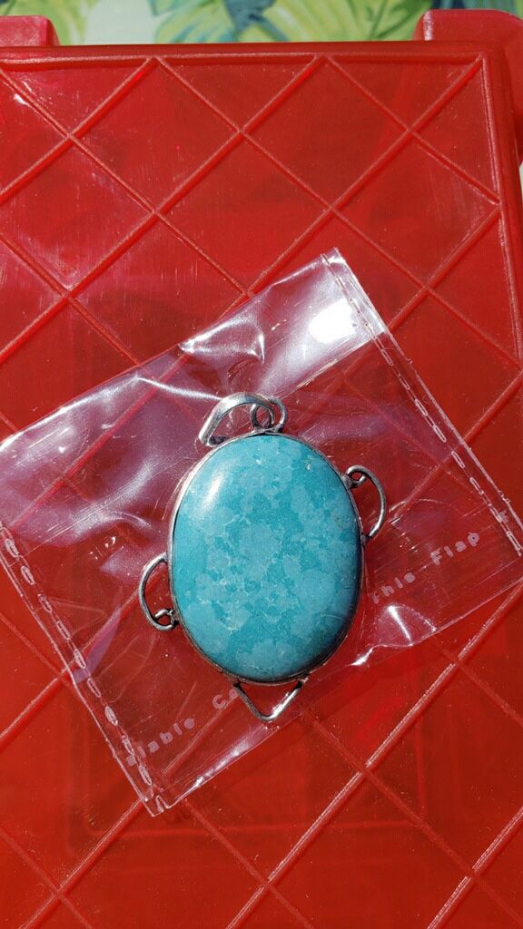 Dyed Howlite Silver Plated Pendant (BRAND NEW)