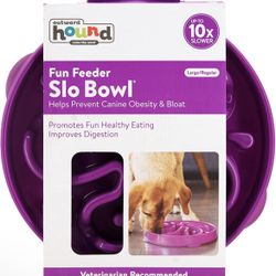 Outward Hound Slo Bowl Feeder Purple 4 Cups Large