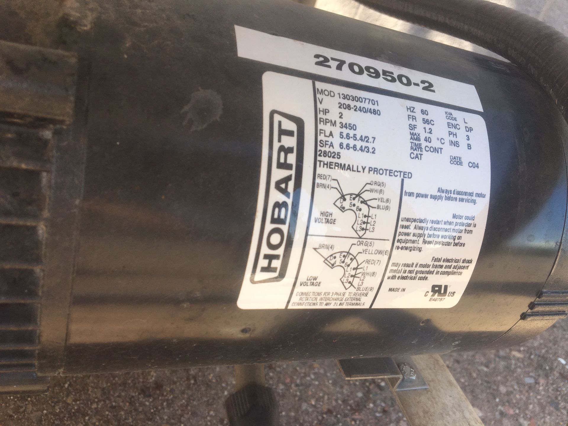 HOBART C44A COMMERCIAL 3Phase ELECTRIC HIGH TEMP CONVEYOR DISHWASHER