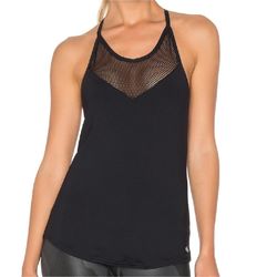 ALO Yoga Black Mesh Tank Top 