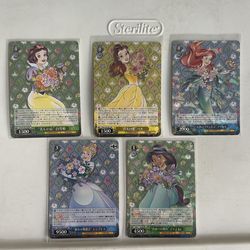 Disney 100 5 Princesses 👸🏼 Trading Cards Nm /M