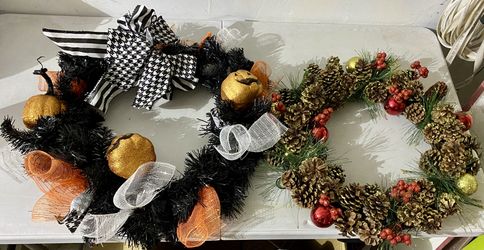 Halloween and Xmas Wreaths