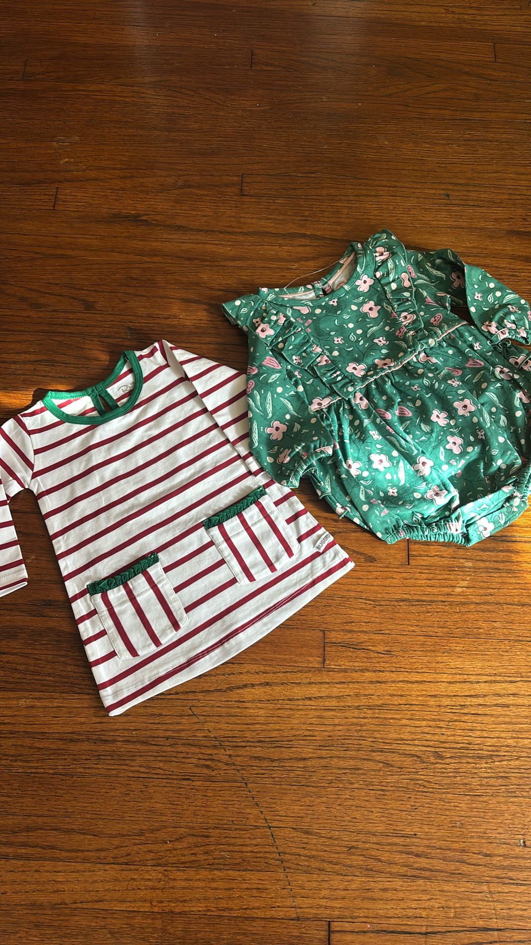 Christmas New Baby RUFFLE BUTTS 6-12M $25 Both