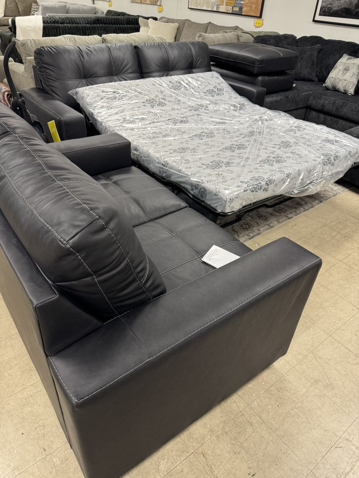 One piece sofa sleeper queen size with mattress