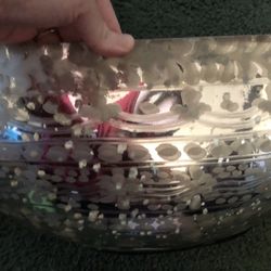 ETHAN ALLEN LARGE BELLE MERCURY GLASS BOWL