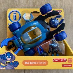 Fisher-Price Target Exclusive Imaginext DC Justice League BLUE BEETLE & Vehicle MOC