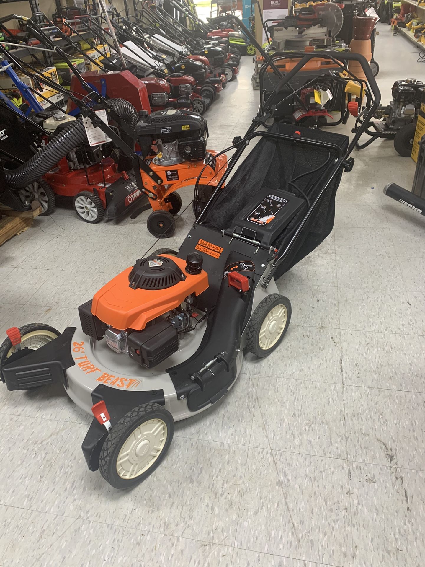 Turf Beast 26 in. 208 cc Gas Walk Behind 3in1 Wide Area Self