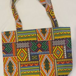 African Print Tote Bag