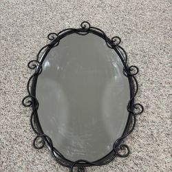 Like new Wrought Iron Oval Wall Mirror 