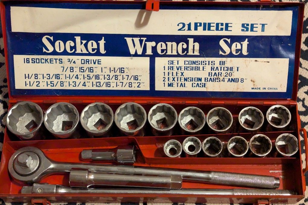 3/4" Drive Jumbo Socket Set