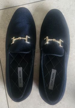 Steve Madden Black Velvet Loafers