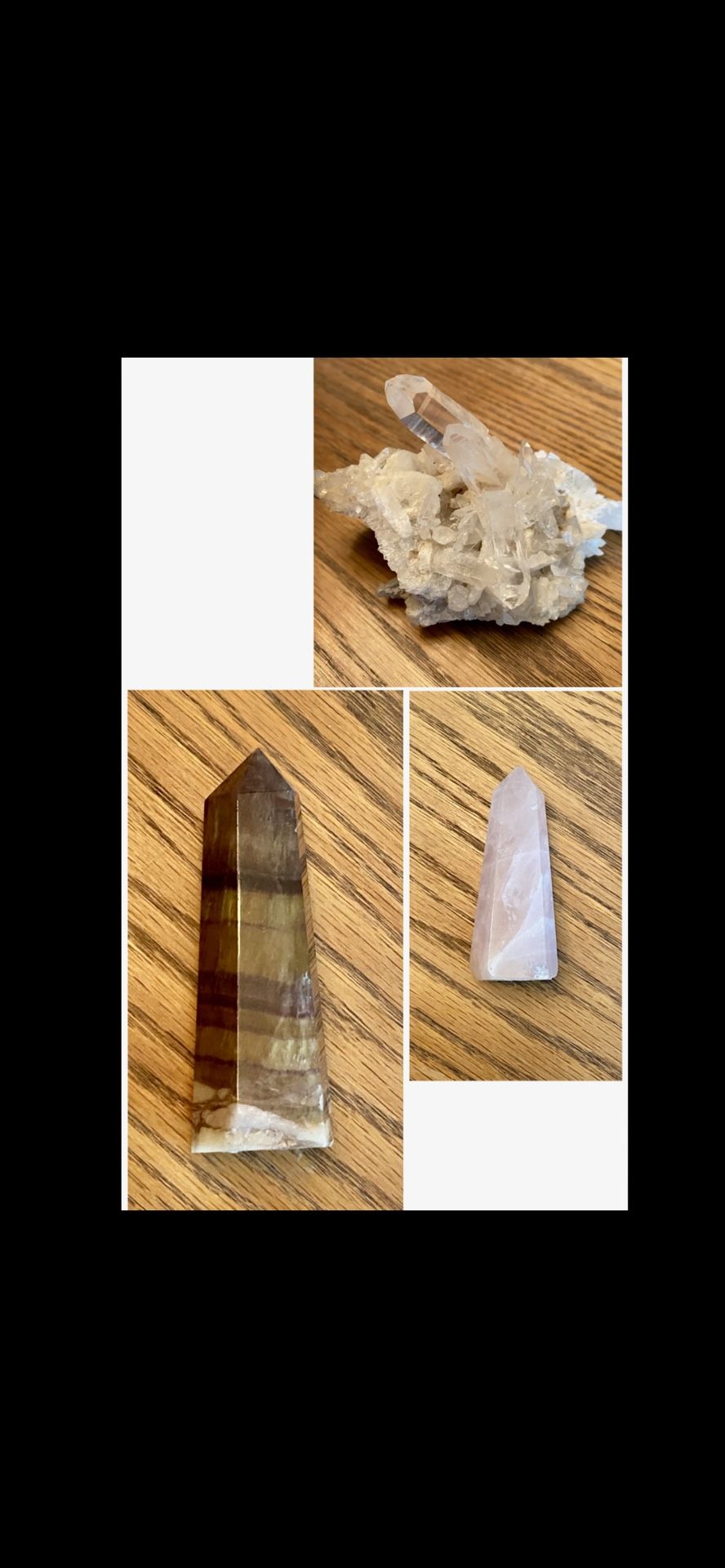 Natural quartz crystals