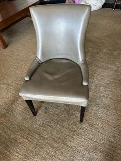 Gray leather chair