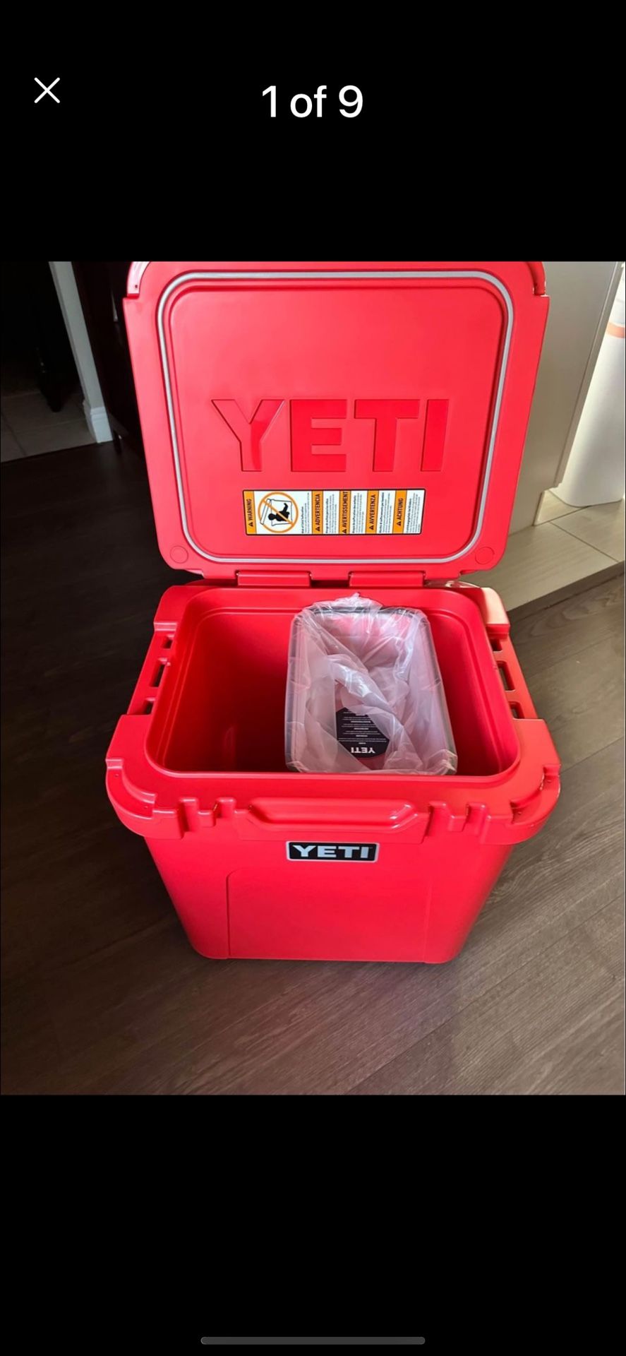 New YETI Roadie 48 wheeled Cooler…… Rescue Red
