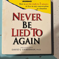 David J Lieberman PHD Spoken Audio Never Be Lied To You Again Double Dvd Set Excellent Condition