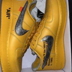  off white x nike air force 1 low University Gold