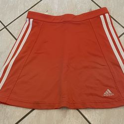 Adidas Coral Skirt With White Stripes Clima Cool- Women Size 4 