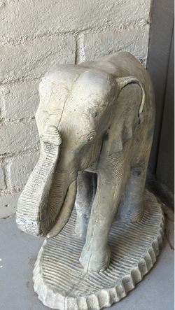 Large Concrete Elephant Garden Statue