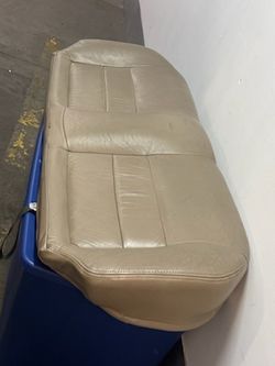 2000-2005 Ford Excursion rear 3rd-row back seat backrest cushion upholstered in tan factory leather