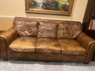 Leather sofa set