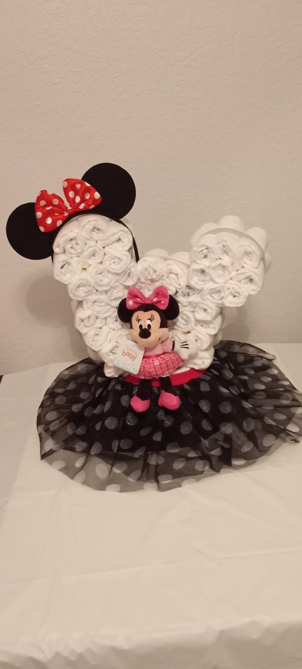 Minnie Mouse Tutu Diaper Cake