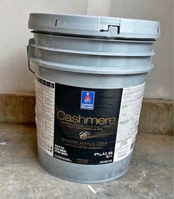 Interior Paint Cashmere. Pure White. New 5 gallons. Medium Lustre